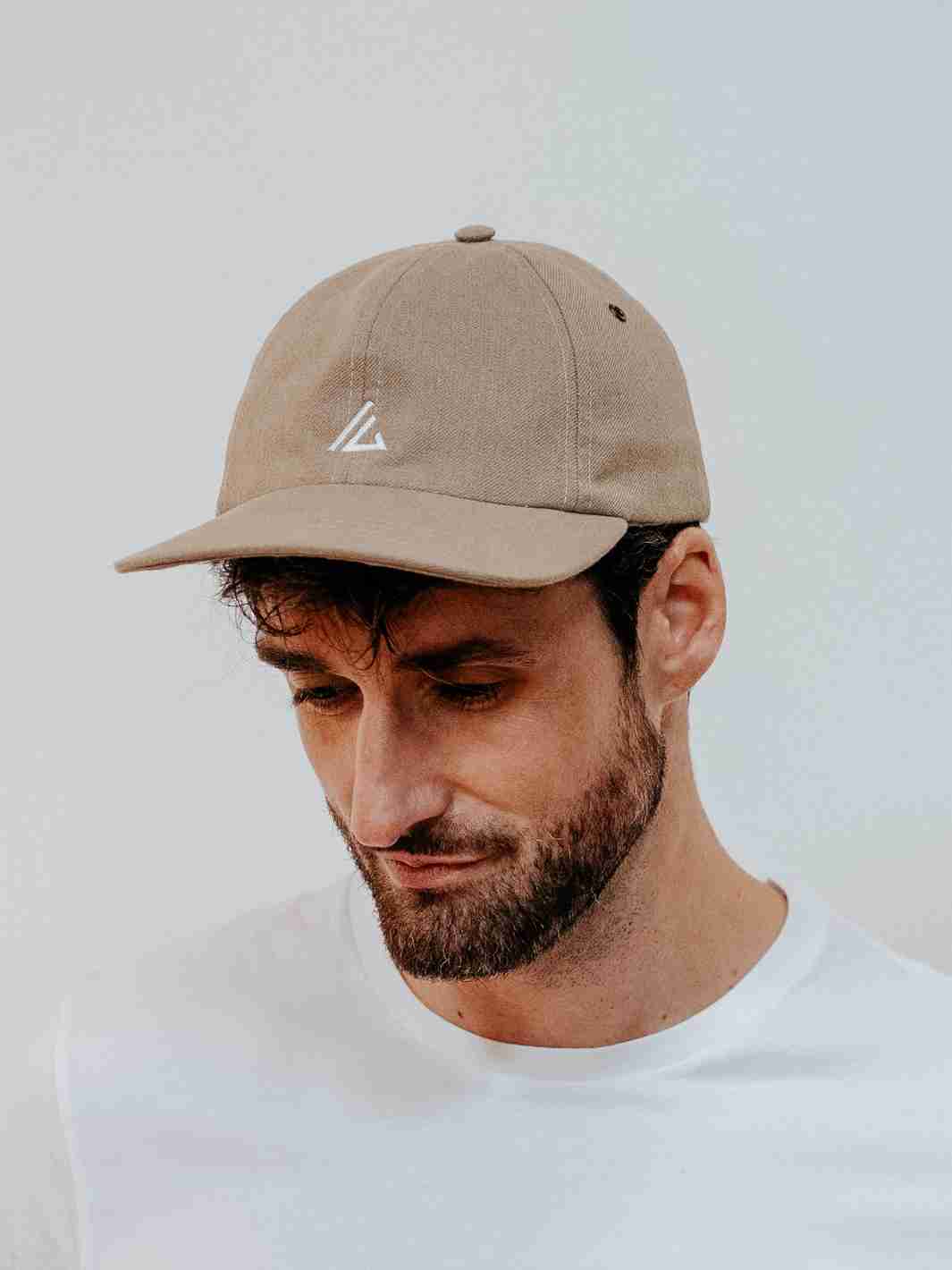 Casquette beige en coton logo #couleur_beige