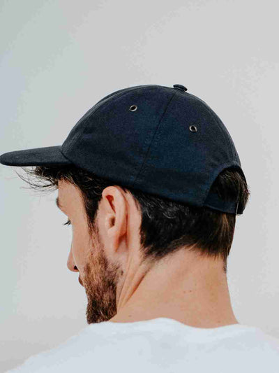 Casquette bleu en coton vue latérale #couleur_bleu